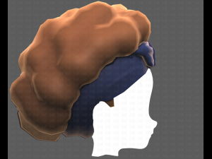Base Hair for girl V35 Modelo 3D