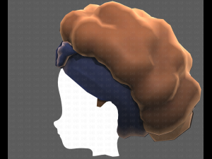 Base Hair for girl V35 Modelo 3D