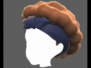 Base Hair for girl V35 Modelo 3D