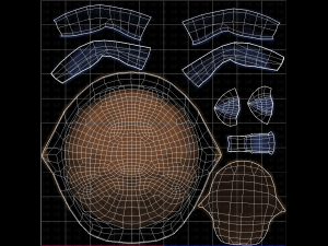 Base Hair for girl V35 Modelo 3D