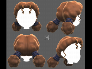 Base Hair for girl V36 Modelo 3D