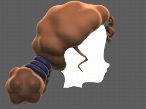 Base Hair for girl V36 Modèle 3D