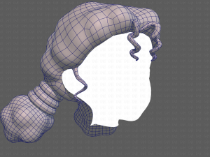 Base Hair for girl V36 Modèle 3D