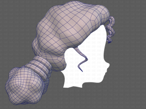 Base Hair for girl V36 Modèle 3D