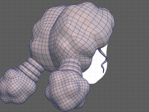 Base Hair for girl V36 Modèle 3D