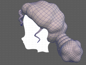 Base Hair for girl V36 Modèle 3D