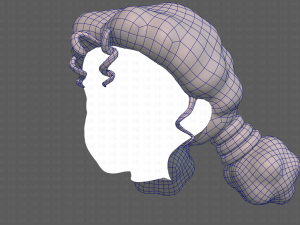 Base Hair for girl V36 Modèle 3D