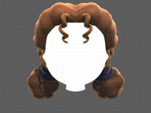 Base Hair for girl V36 Modèle 3D