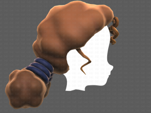 Base Hair for girl V36 Modèle 3D