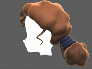 Base Hair for girl V36 Modèle 3D