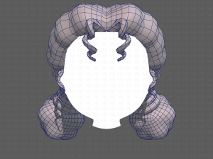 Base Hair for girl V36 Modèle 3D