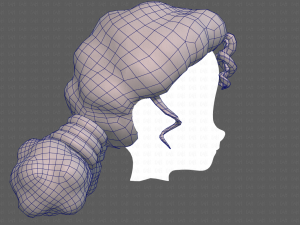 Base Hair for girl V36 Modèle 3D