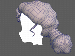 Base Hair for girl V36 Modèle 3D