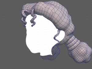 Base Hair for girl V36 Modèle 3D