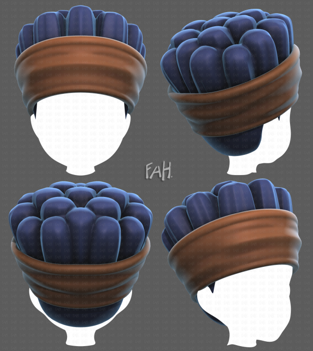 Base Hair for Boy V35 Model 3D .c4d .max .obj .3ds .fbx .stl .blend 