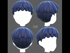 남아용 베이스 헤어 V36 3D 모델