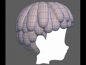 Base Hair for Boy V36 3D Model