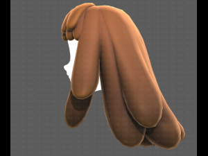 Base Hair for girl V37 3Dモデル