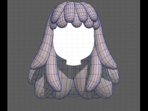 Base Hair for girl V37 3Dモデル