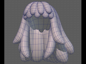 Base Hair for girl V37 3Dモデル