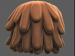 Base Hair for girl V38 Modelo 3D