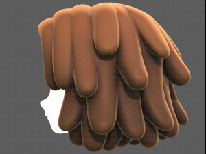 Base Hair for girl V38 Modelo 3D