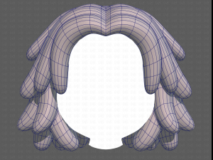 Base Hair for girl V38 Modelo 3D