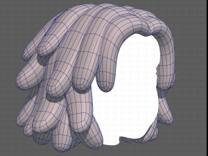 Base Hair for girl V38 Modelo 3D