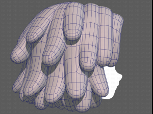Base Hair for girl V38 Modelo 3D