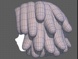 Base Hair for girl V38 Modelo 3D