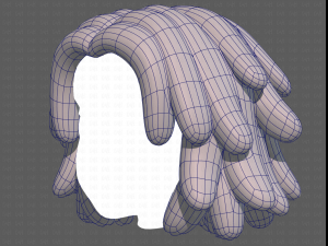Base Hair for girl V38 Modelo 3D