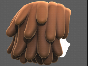 Base Hair for girl V38 Modelo 3D