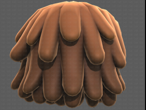 Base Hair for girl V38 Modelo 3D