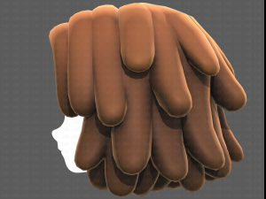 Base Hair for girl V38 Modelo 3D