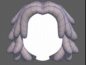 Base Hair for girl V38 Modelo 3D
