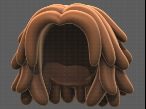 Base Hair for girl V38 Modelo 3D