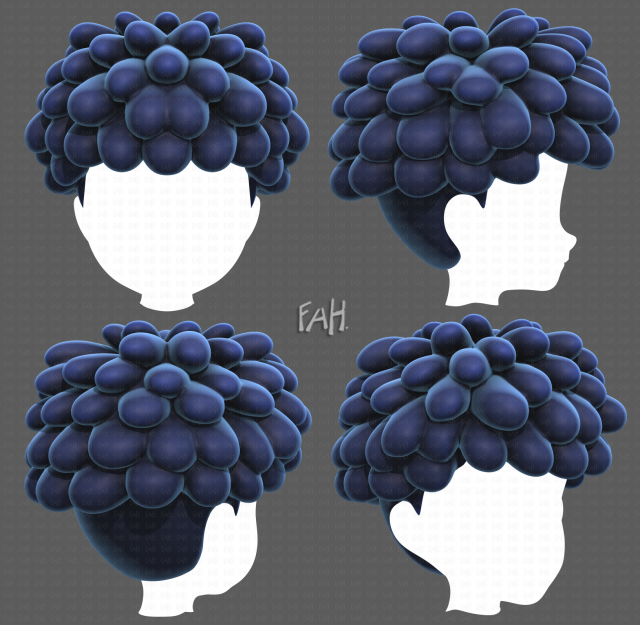 Base Hair for Boy V37 Modelo 3D .c4d .max .obj .3ds .fbx .stl .blend 