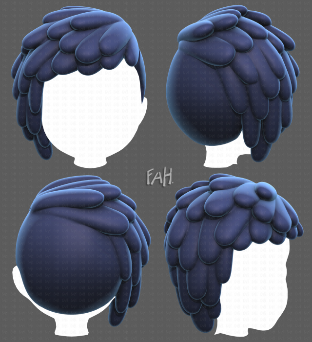 Base Hair for Boy V38 Modèle 3D .c4d .max .obj .3ds .fbx .stl .blend 