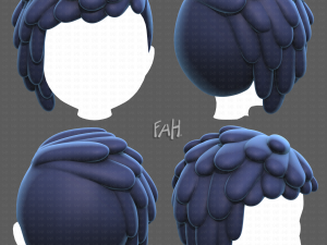 Base Hair for Boy V38 Modelo 3D