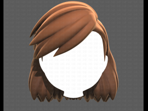 Base Hair for girl V39 Modelo 3D
