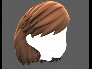 Base Hair for girl V39 Modelo 3D