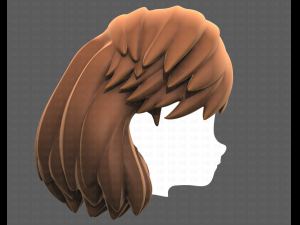 Base Hair for girl V39 Modelo 3D