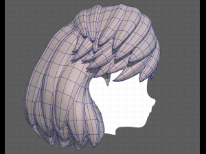 Base Hair for girl V39 Modelo 3D