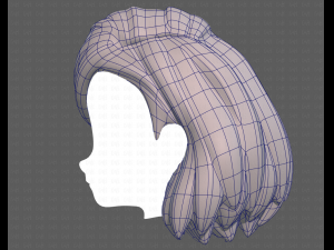 Base Hair for girl V39 Modelo 3D