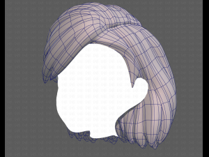 Base Hair for girl V39 Modelo 3D