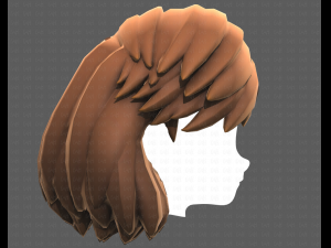 Base Hair for girl V39 Modelo 3D