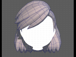 Base Hair for girl V39 Modelo 3D