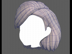 Base Hair for girl V39 Modelo 3D