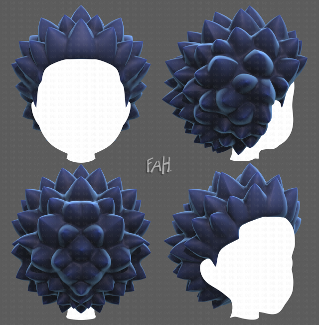 Base Hair for Boy V39 3D Model .c4d .max .obj .3ds .fbx .stl .blend 