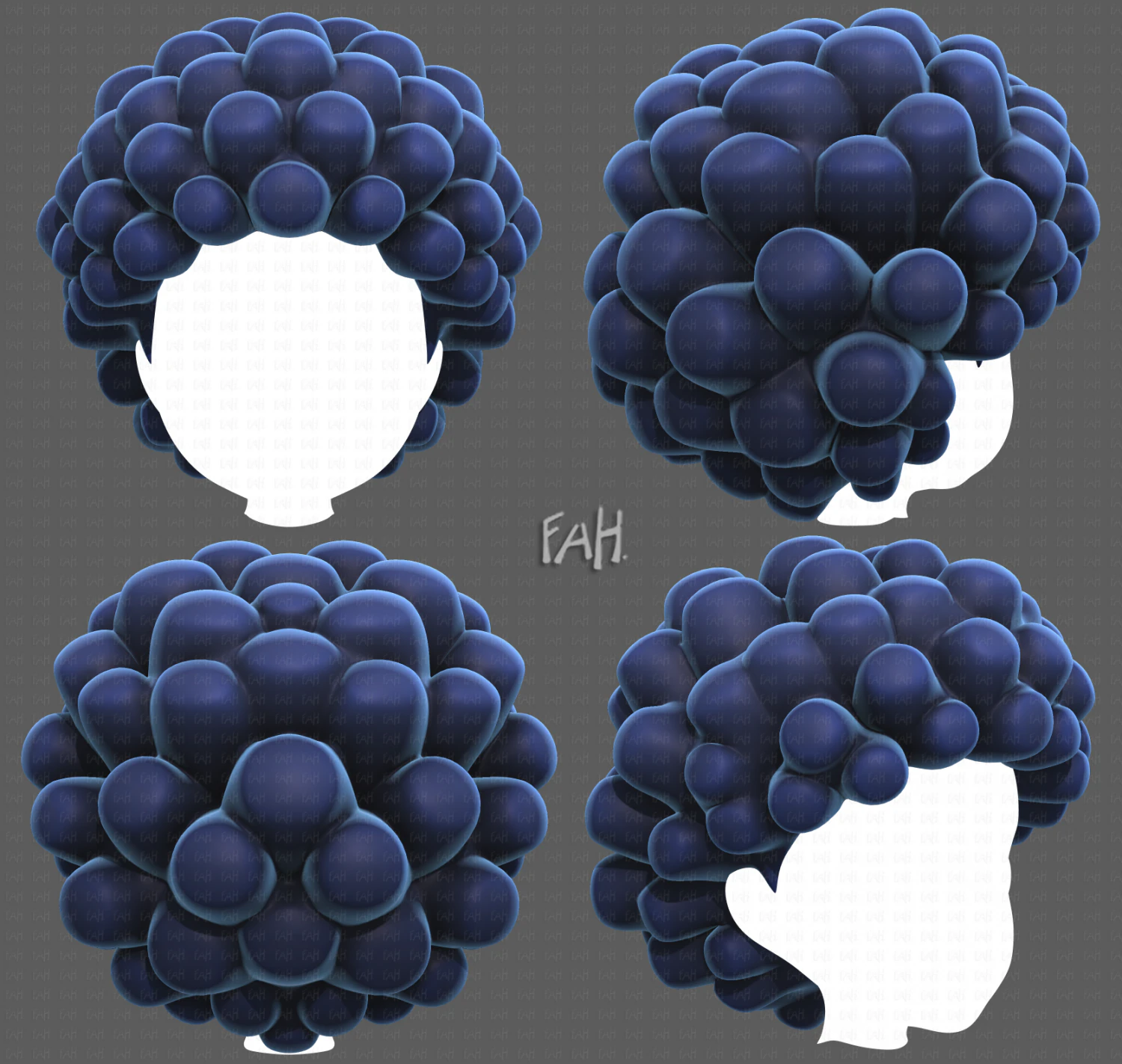Base Hair for Boy V40 3D Model .c4d .max .obj .3ds .fbx .stl .blend 
